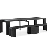 Canadian Dark Oak::Gallery::Expanded Canadian Dark Oak Transformer Table Showing Removable Panels