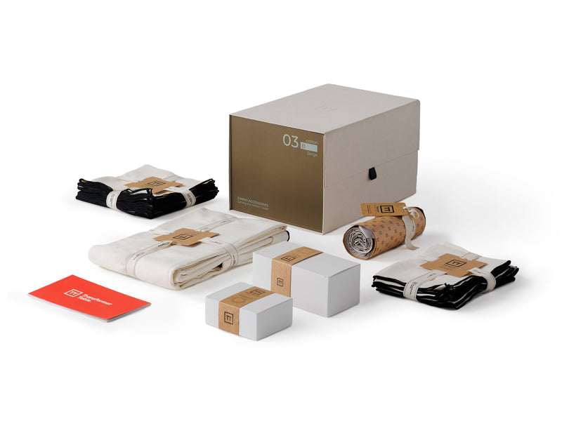 Ensemble d’Accessoires de Table pour 12 – Coton