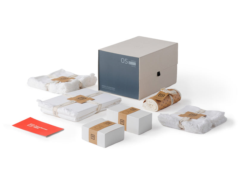 Ensemble d’Accessoires de Table pour 12 – Coton