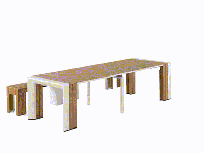 Outdoor Dining Set: Table + 2 Benches