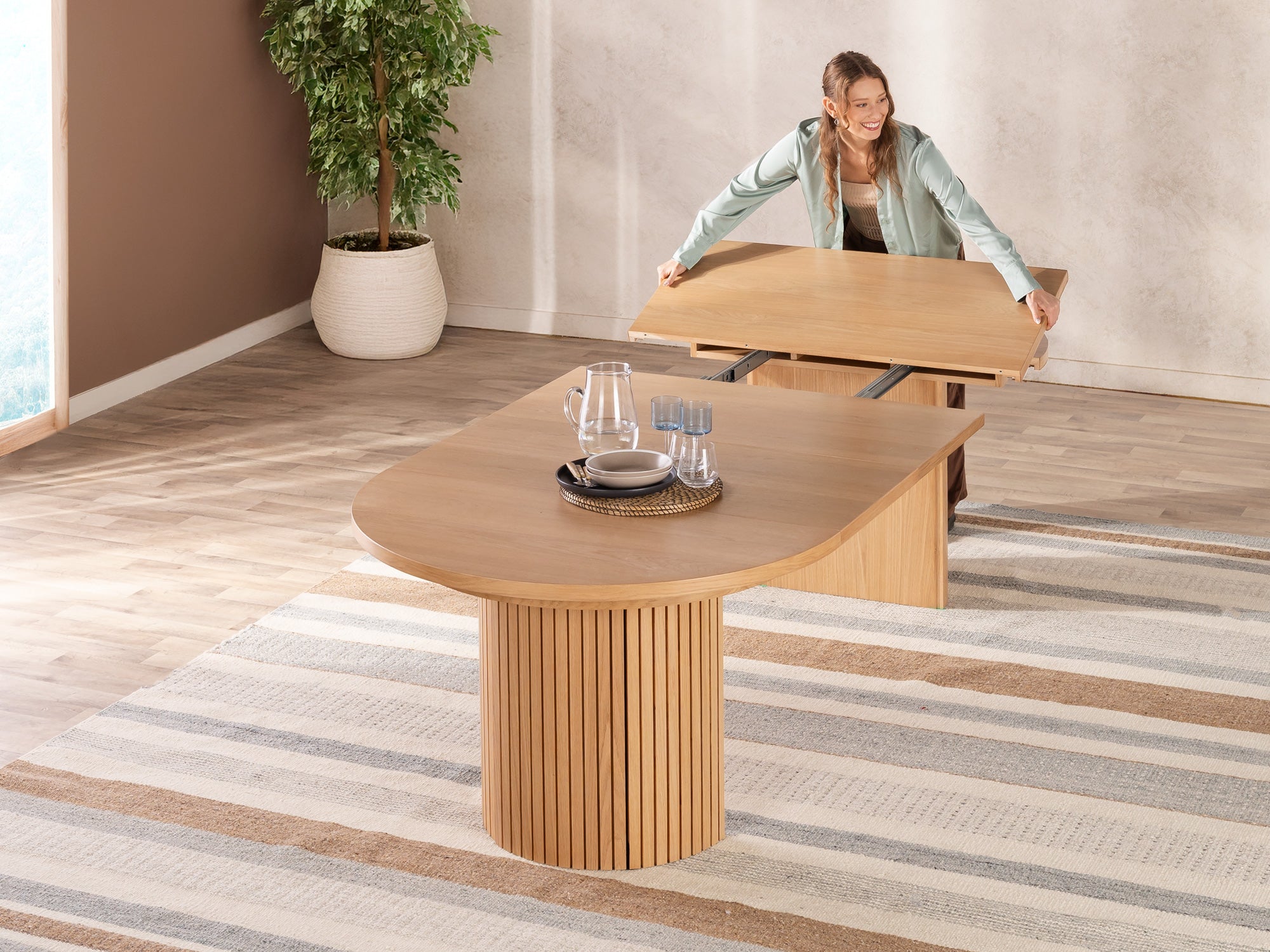 【Lrose】WTW　APERTO DINING TABLE 1600 Annex_Extendable_Dining_Table_