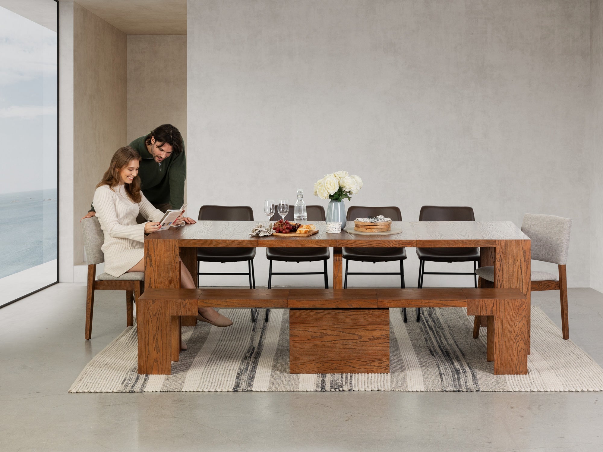 American Walnut Transformer Table – Elegant & Durable Industrial Furniture