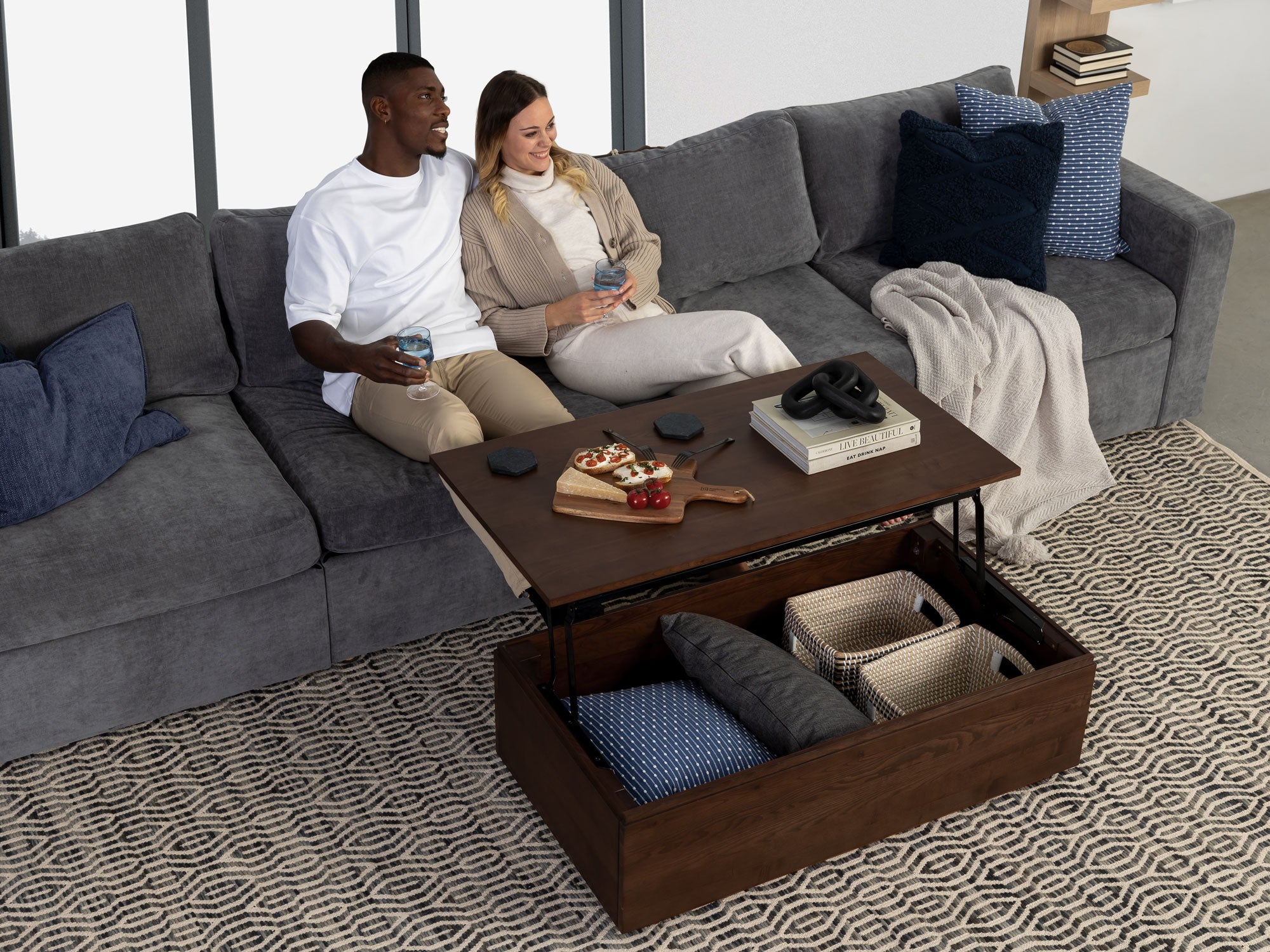 Lift Top Coffee Table with Storage | Transformer Table