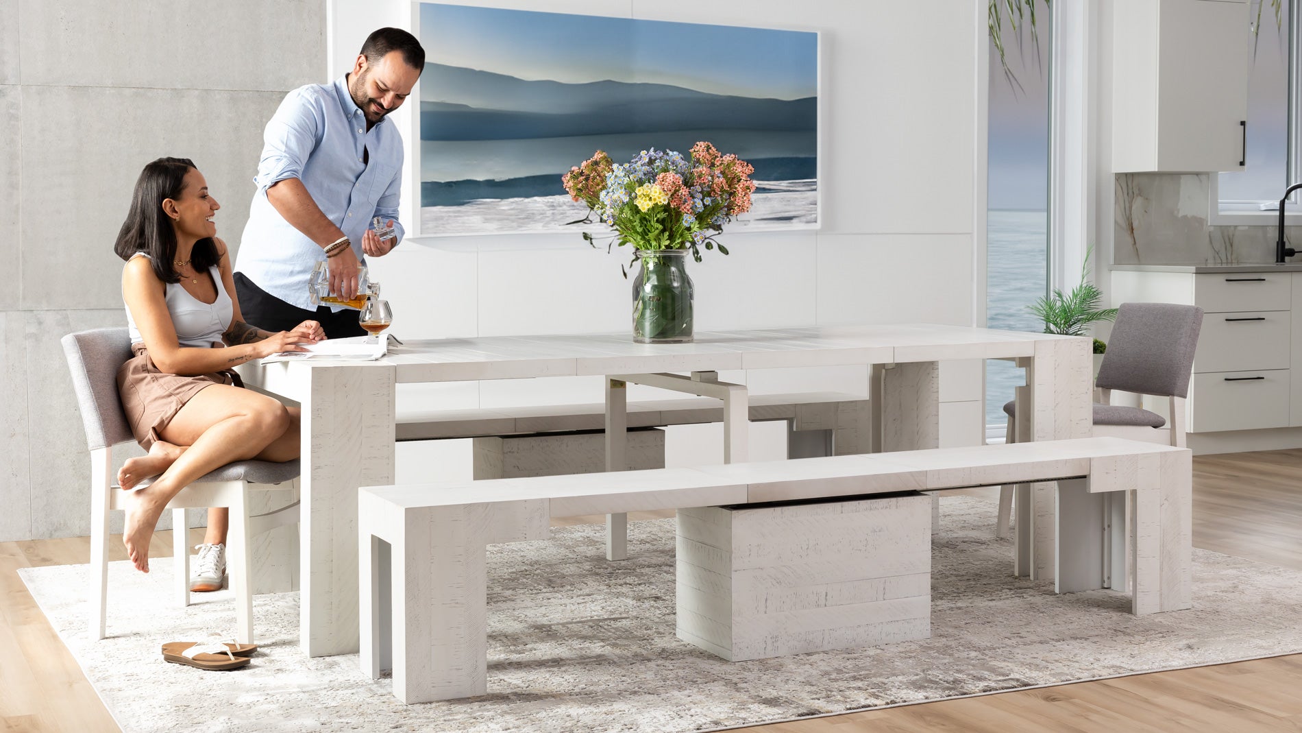Solid Wood Extendable Dining Table | Transformer Table#N# – Transformer ...