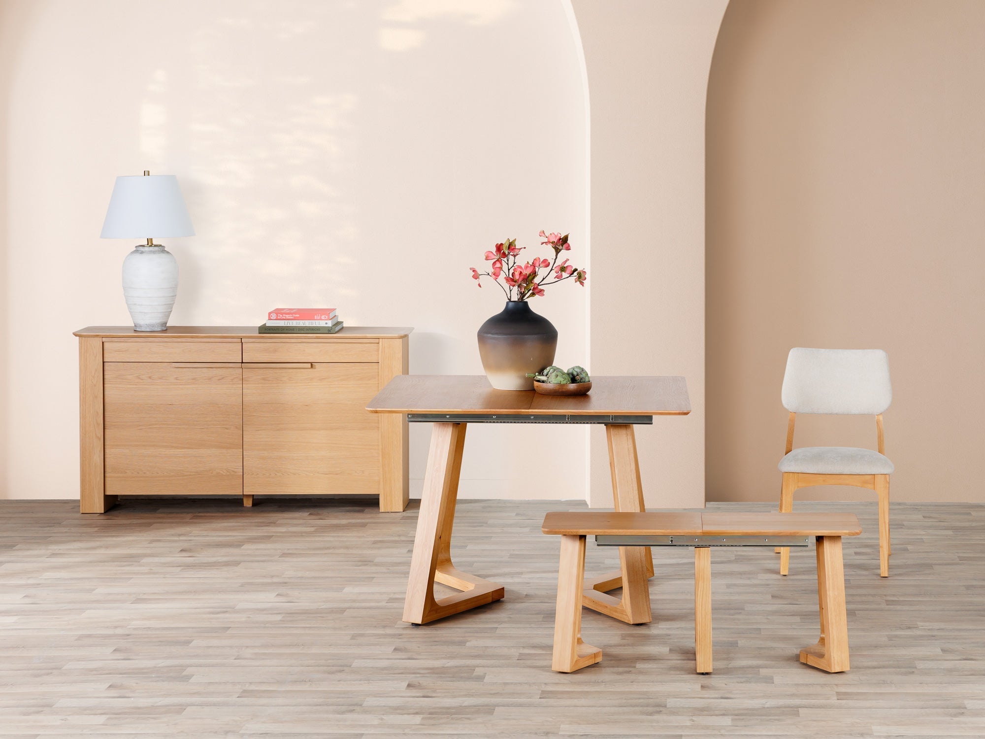 unico NORD ノルド diningtable W1250 B044 Nova Extendable Table - Solid Wood Extendable Table | TT CA