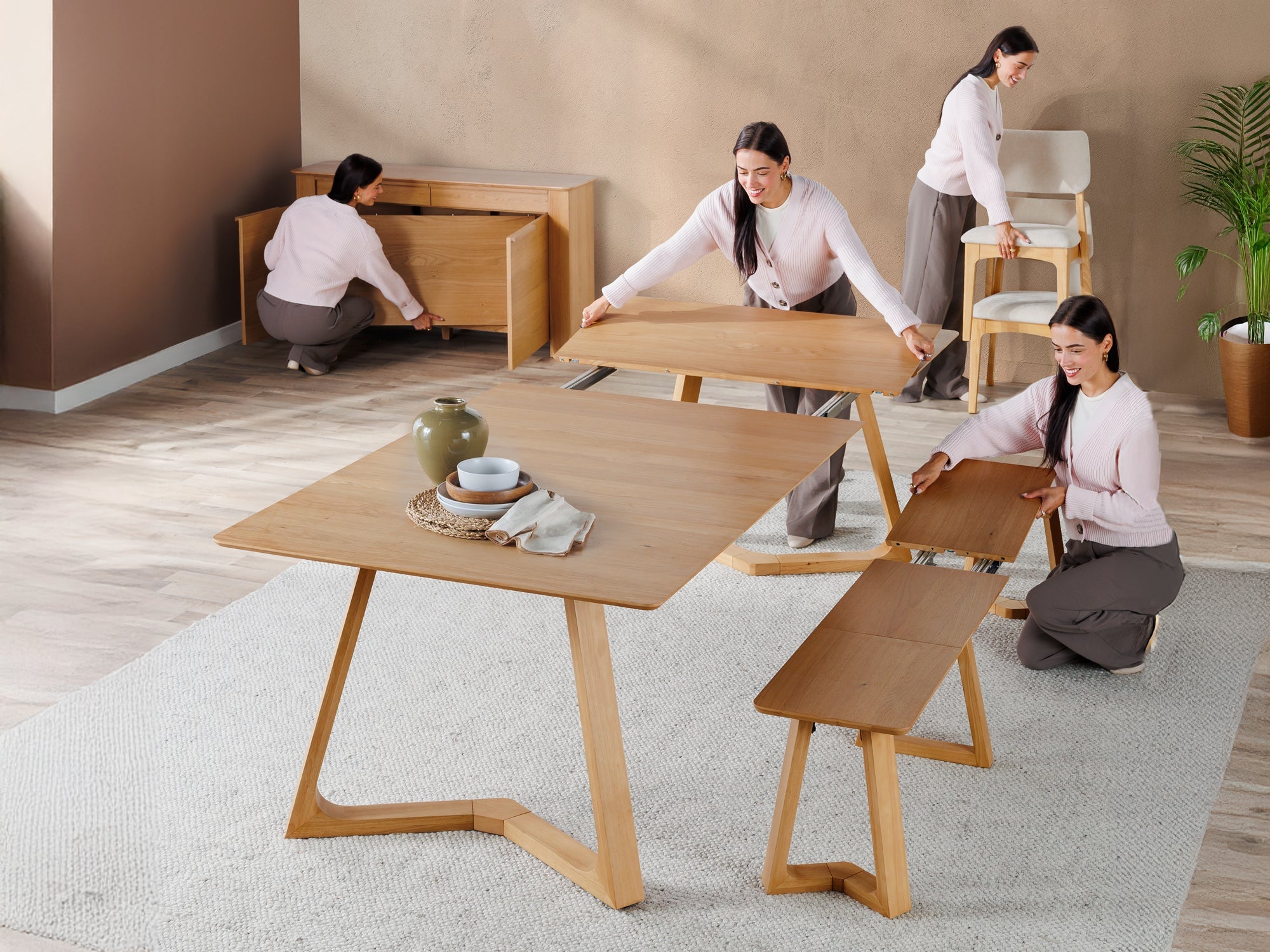 unico NORD ノルド diningtable W1250 B044 Nova Extendable Table - Solid Wood Extendable Table | TT CA