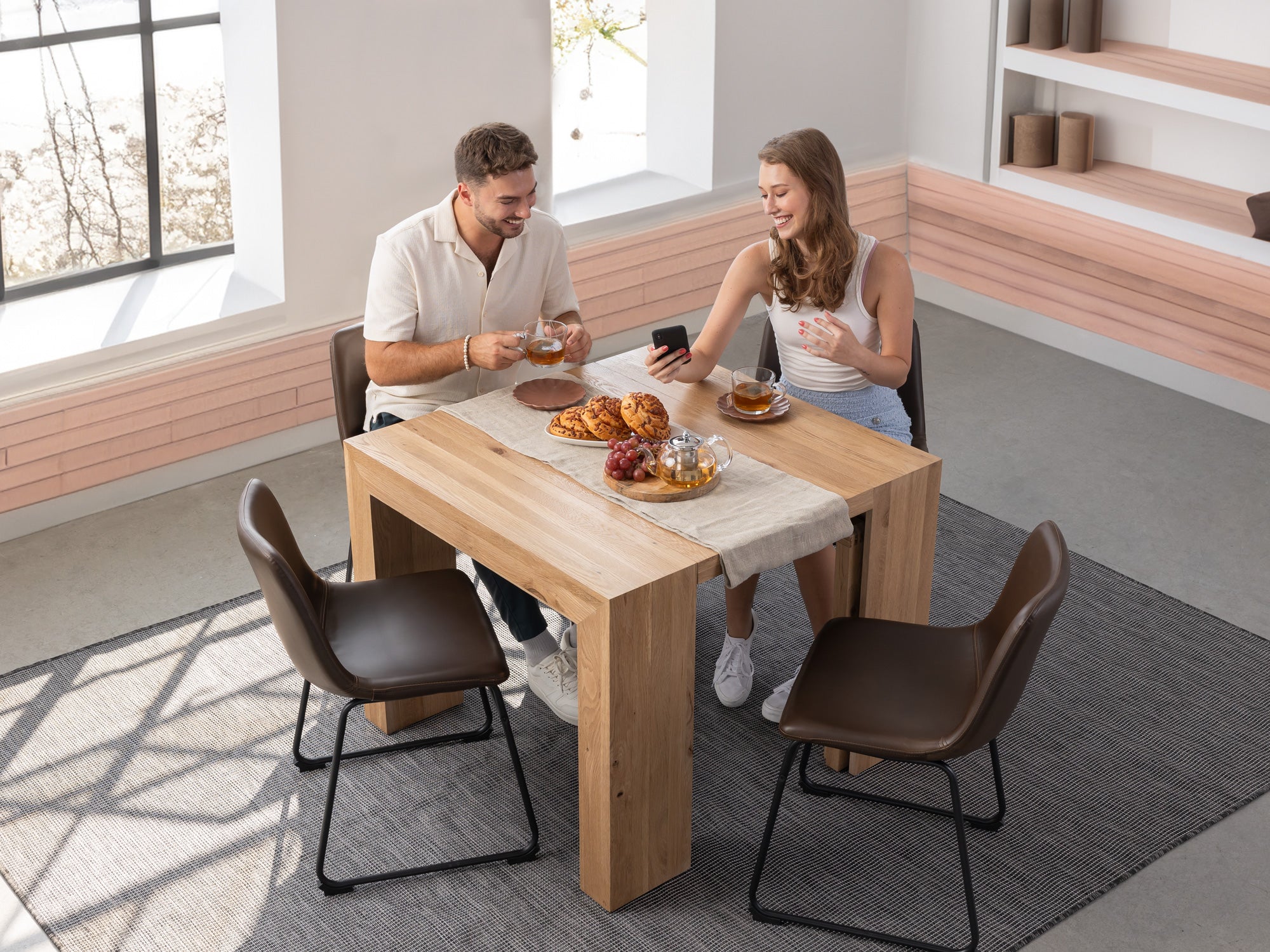 Solid Wood Extendable Dining Table | Transformer Table – Transformer ...
