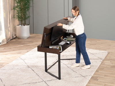 Adjustable Desk with Hidden Monitor | Transformer Table