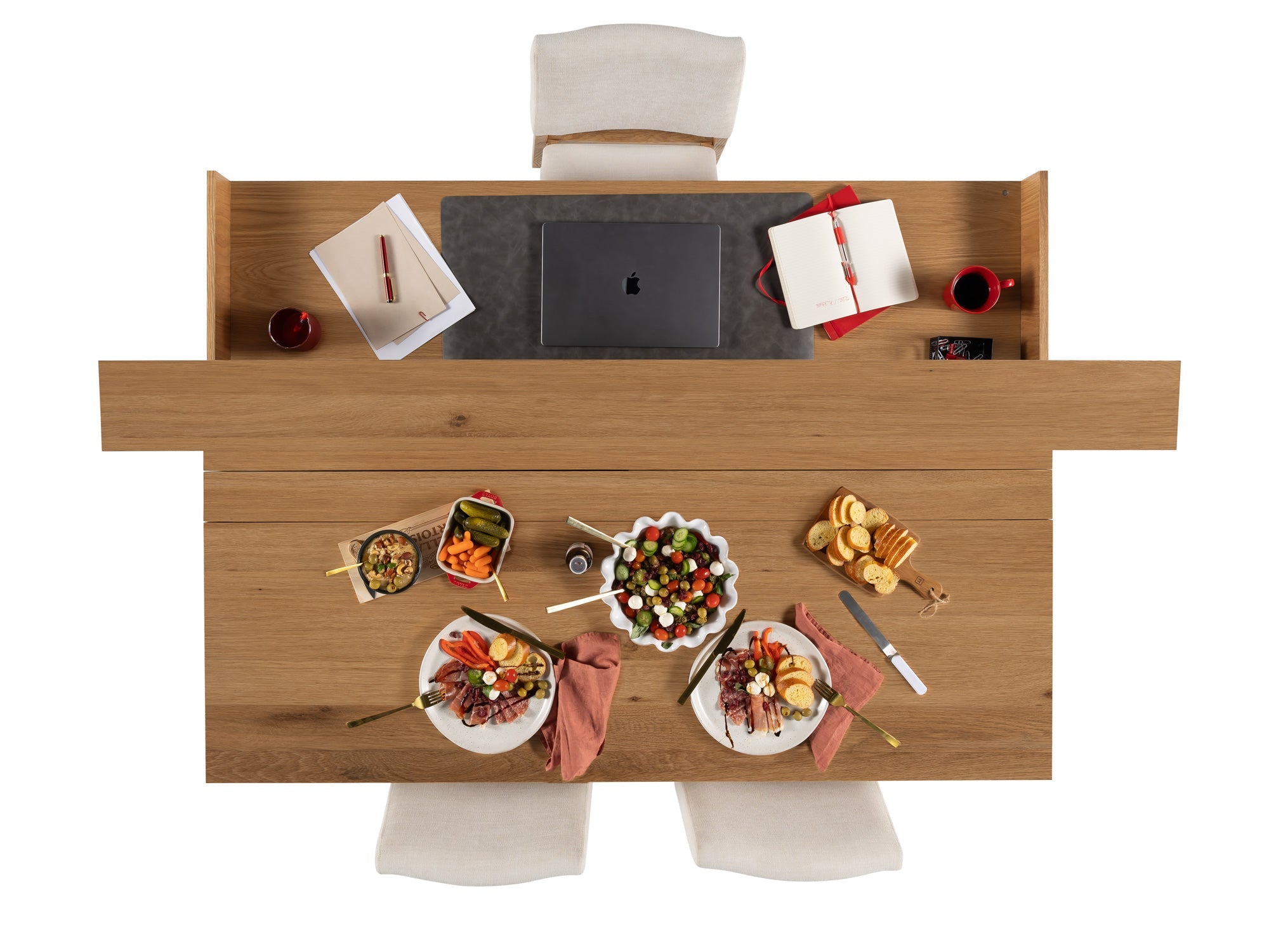 Double Desk to Dining Table | Transformer Table