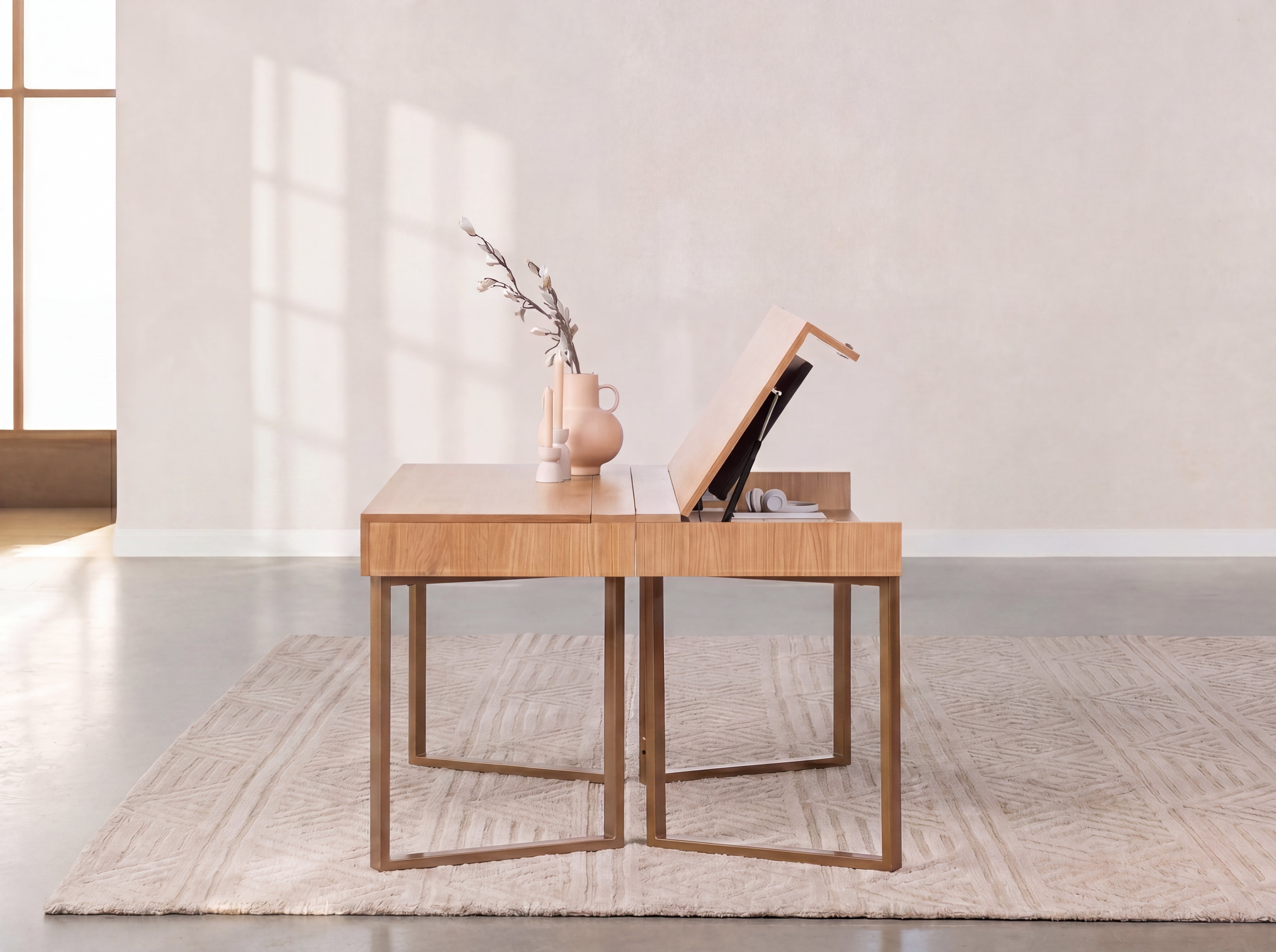 Wooden Coffee Table with Lift-Top Storage | Transformer Table